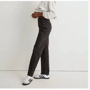 Madewell The Perfect Vintage Straight Jean Lunar Wash black high rise 29 tall